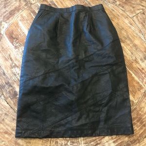 Vintage leather pencil skirt